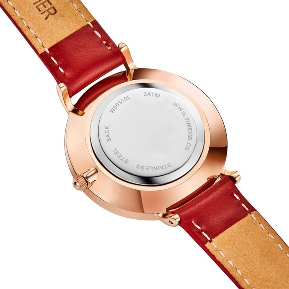 Stylish 30mm Ladies Quartz Watch with Adjustable Leather Strap & Date Display - Picture 8 of 8
